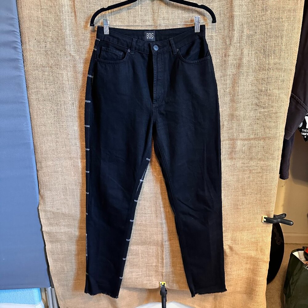 Urban Outfitters BDG Mom Jeans, Black and windowpane